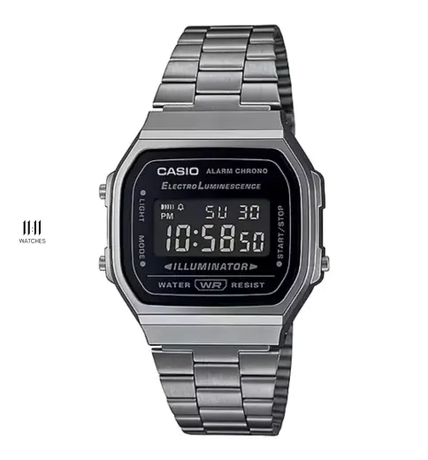 Casio A168WGG-1BDF – Đồng hồ Vintage Illuminator unisex 
