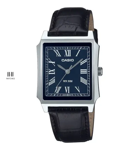 Đồng hồ nam Casio MTP-B190L-2BVDF – Thiết kế Tank dây da cổ điển